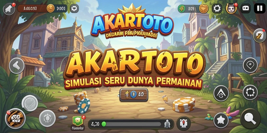 Screenshot menunjukkan interaksi pemain yang dinamis dalam AKARTOTO.
