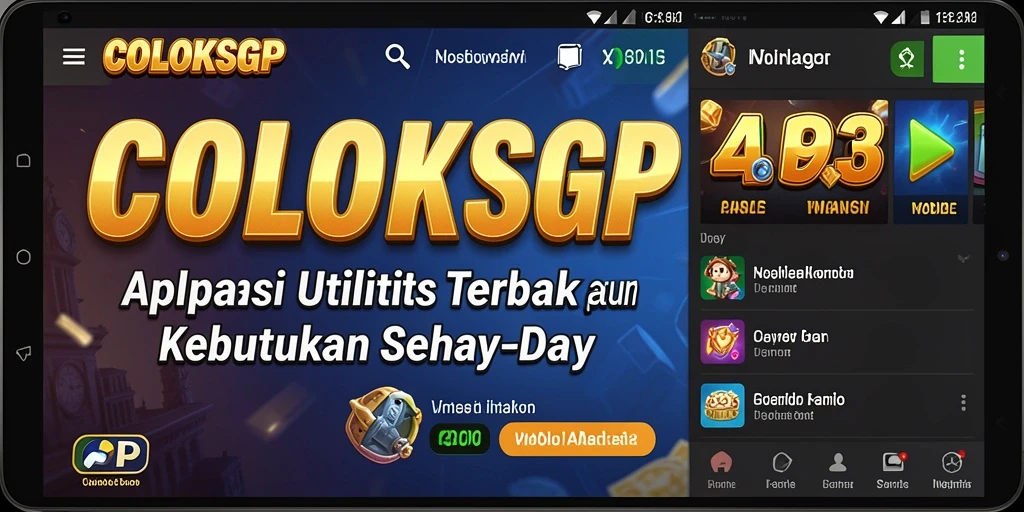 Tampilan antarmuka aplikasi COLOKSGP yang bersih dan mudah digunakan.