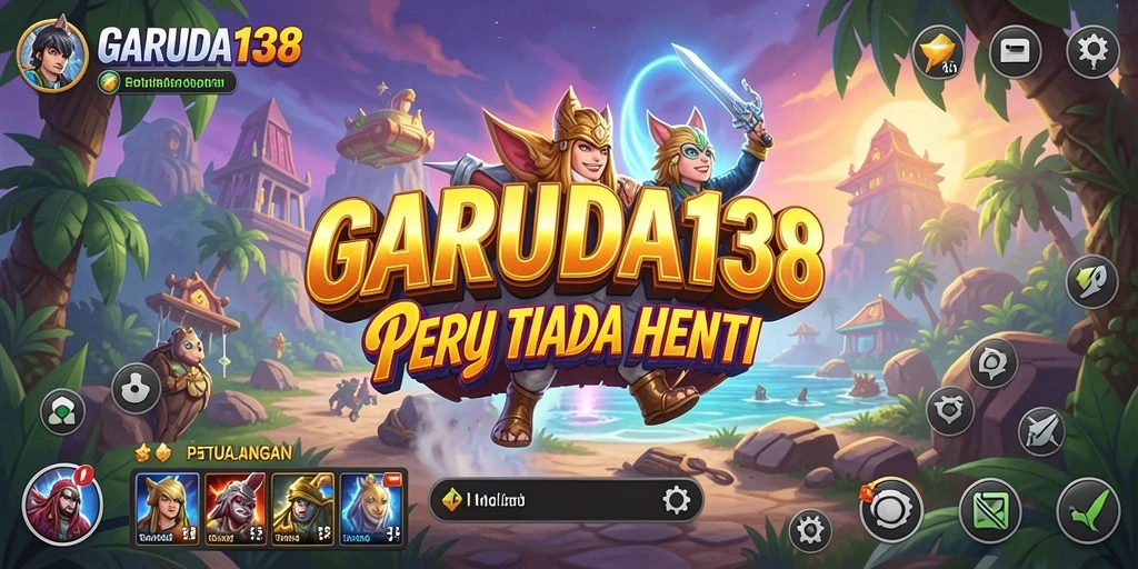Tangkapan layar utama GARUDA138 menampilkan aksi petualangan seru di dunia game.