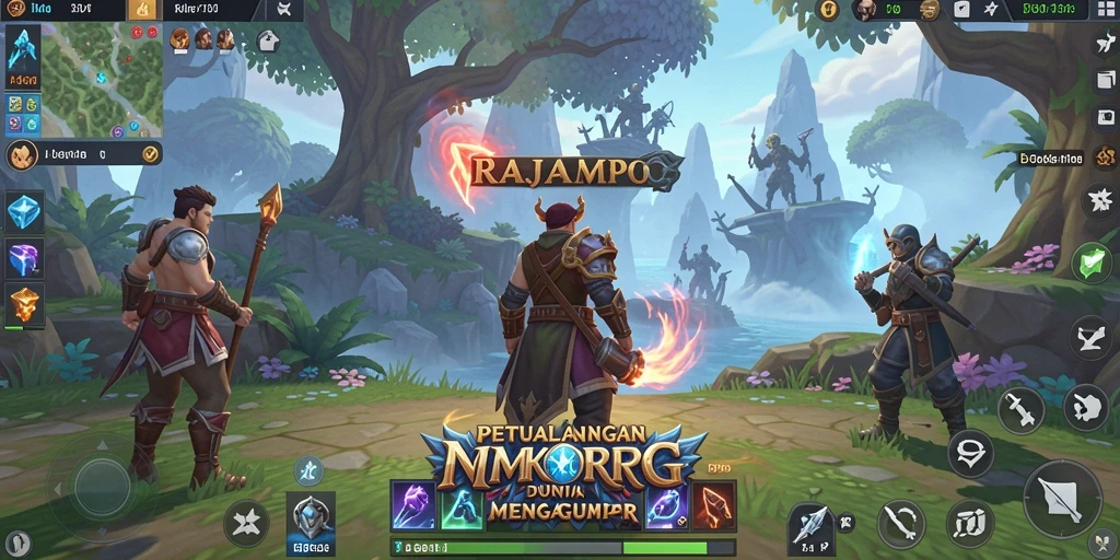 Screenshot menampilkan aksi pertarungan epik dalam RAJAMPO.