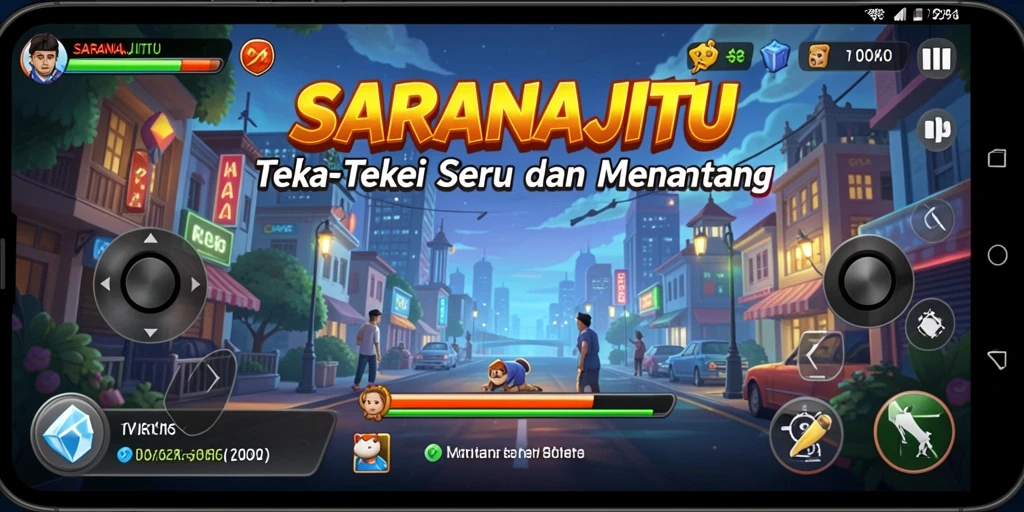 Tampilan gameplay SARANAJITU yang menarik dan penuh tantangan.