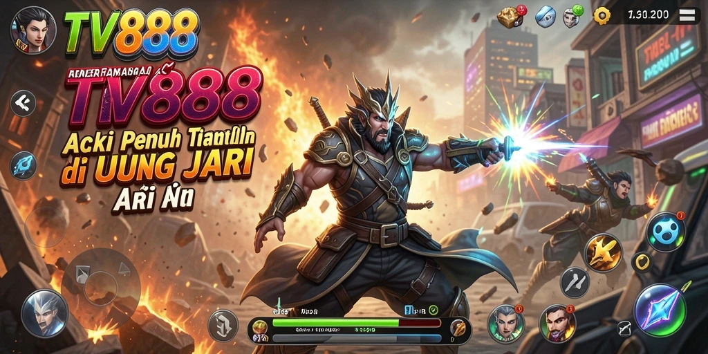 Screenshot gameplay TV888 dengan aksi yang intens dan grafis menakjubkan.